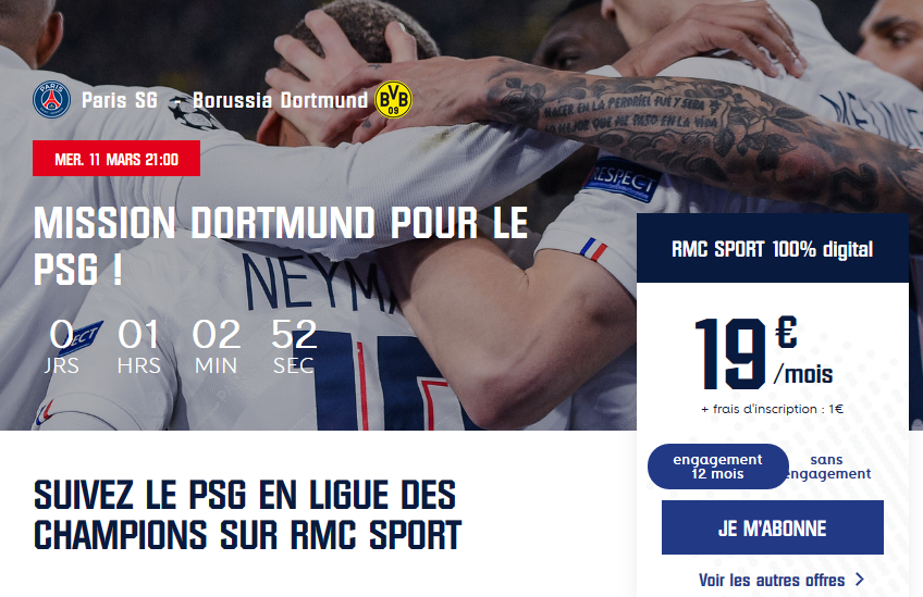 psg dortumud streaming rmc